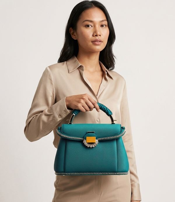 Teal Braid Bag Image